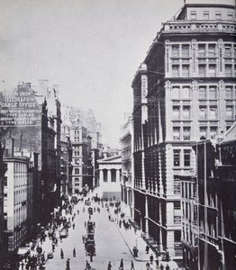Calle Broad, mirando hacia Wall Street, Nueva York, 1893 de American Photographer